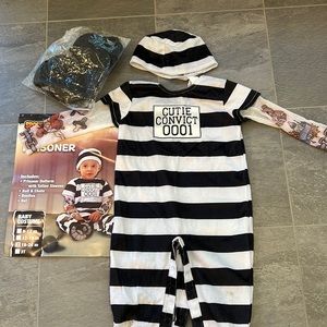 EUC! Baby Toddler Prisoner Halloween costume